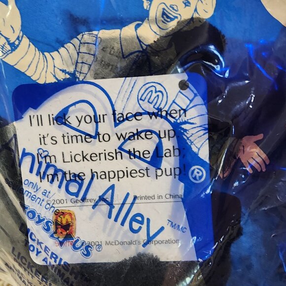 NIP - 2001 McDonalds Happy Meal Toy: ToysRUs Animal Alley LICKERISH DOG #7 Plush - Picture 2 of 7